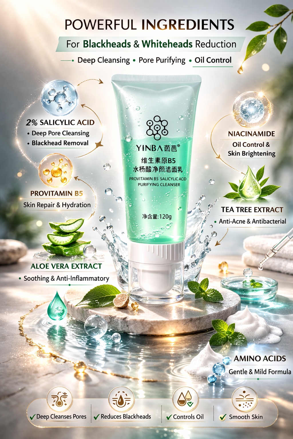 Blackheads & Whiteheads Removal Face Wash